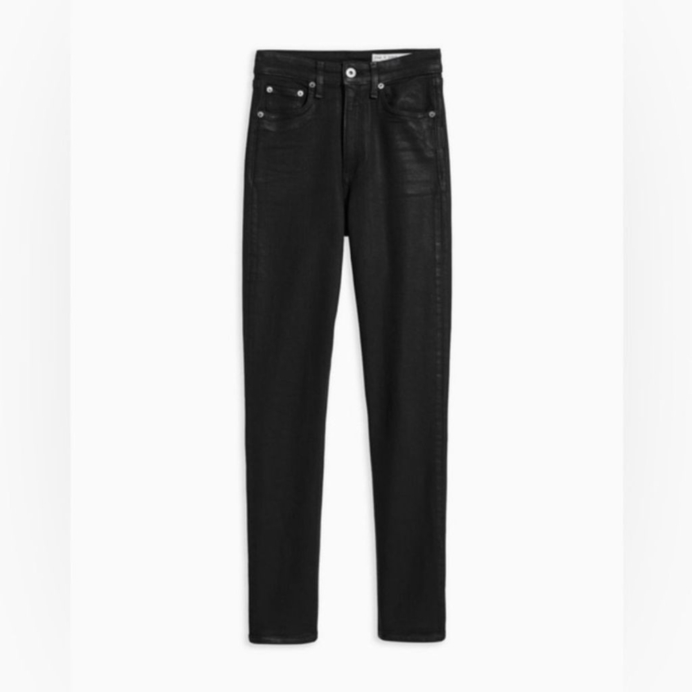 NWT Rag and Bone Nina High Rise Skinny black Jeans Size 24 - Picture 2 of 16